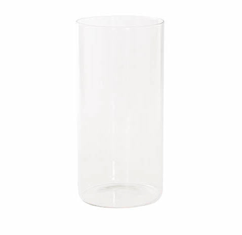 Clear glass cylinder vase