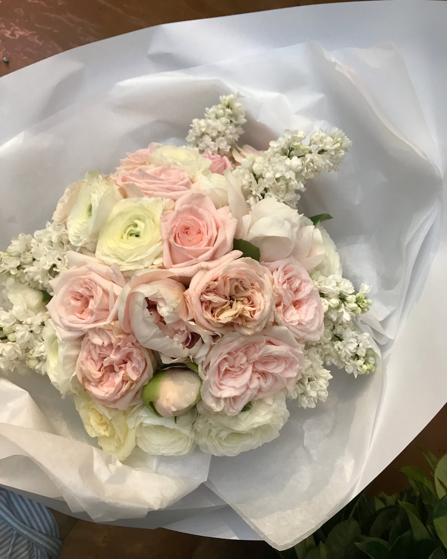 pastel pink and white florals