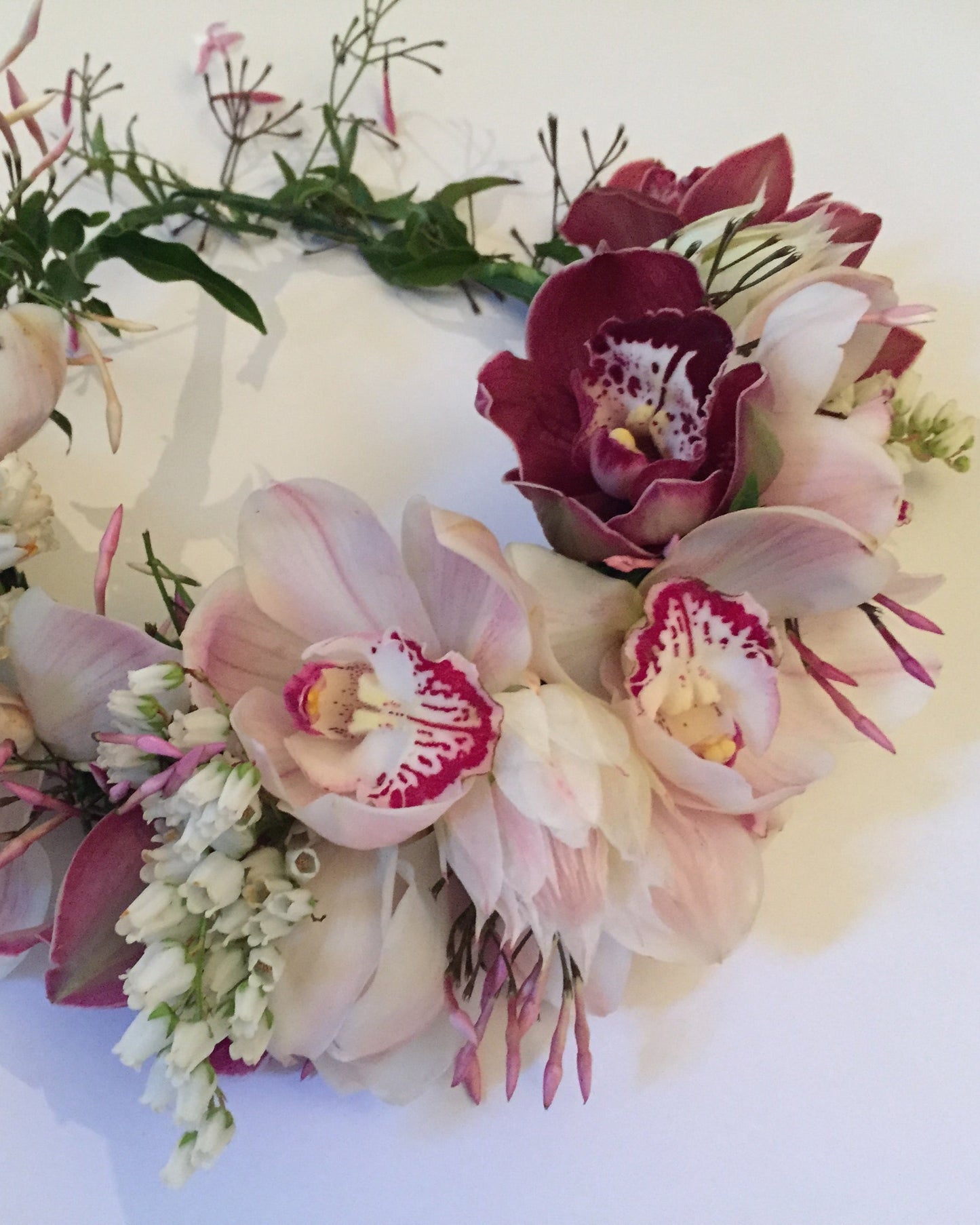 delicate orchard blush flower crown